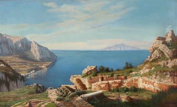 Landscape From Italy With View Of A Bay - view 1