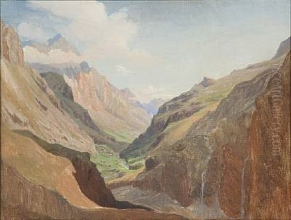 Two Mountains At The Pyrenees, One With Cathar Castle (2 Works) - view 1
