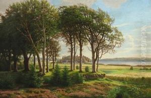 Summer Landscape With Farms At A Fiord