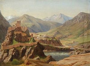 Landscapes From The Pyrenees And The Alps (3 Works) by Eiler Rasmussen Eilersen
