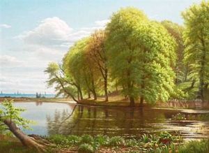 Lake Scenery With A View To The Ocean