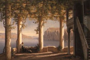 A Sunny Terrace, Amalfi by Eiler Rasmussen Eilersen