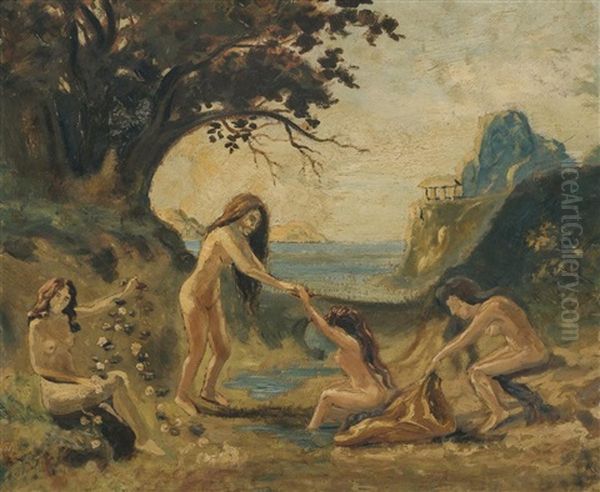 Frolicking Nymphs - view 1