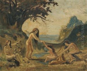 Frolicking Nymphs by Louis Michel Eilshemius