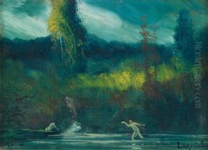 Two Bathers by Louis Michel Eilshemius
