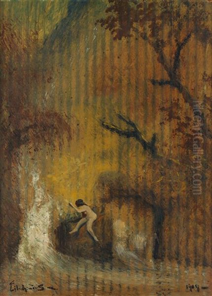 Girl And Waterfall 2 - view 1