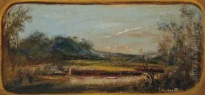 Scene Through Painted Frame by Louis Michel Eilshemius