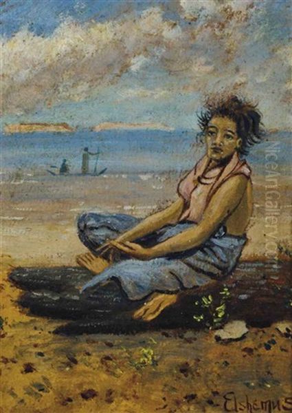 Samoan Girl On Beach - view 1