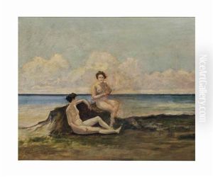 Two Nudes At The Seashore