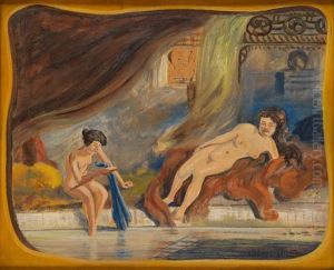 The Turkish Bath by Louis Michel Eilshemius