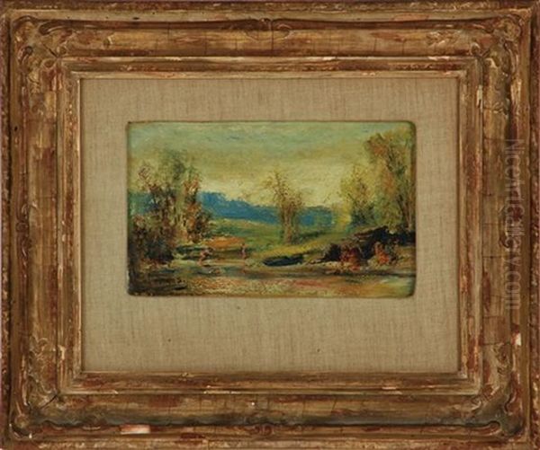 Blue Landscape With Bathers; Keen Valley (2 Works) - view 1