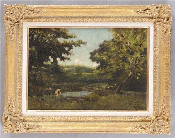 Woman At A Brook - view 1
