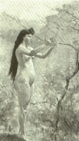 Nude Picking Blossoms - view 1