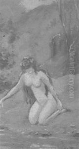 Nude By A Waterfall