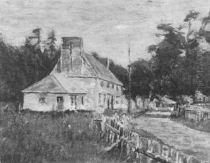 Figures By The Fence by Louis Michel Eilshemius