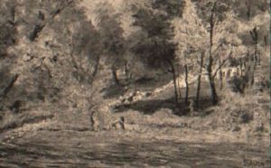 Wood Nymphs In A Landscape by Louis Michel Eilshemius