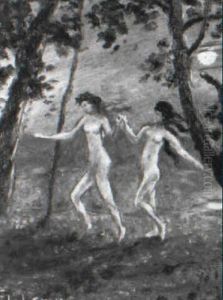 Two Nudes Dancing by Louis Michel Eilshemius