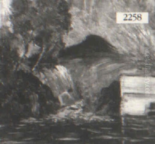 Waterfall With Figure - view 1
