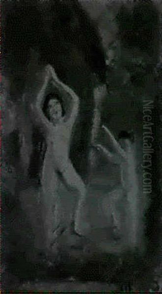 Two Nudes Dancing In A Landscape - view 1