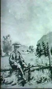 Boy Seated On A Fence