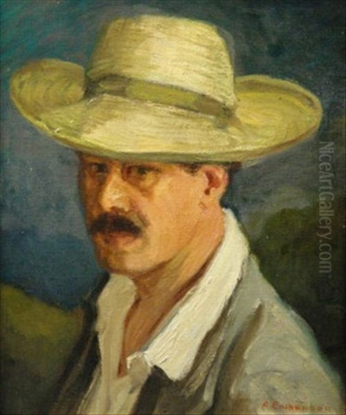 Portrat Eines Mannes Mit Strohhut (ivan Desny?) - view 1