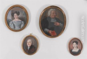 Portrat Einer Eleganten Jungen Dame Des Biedermeier by Anton Einsle