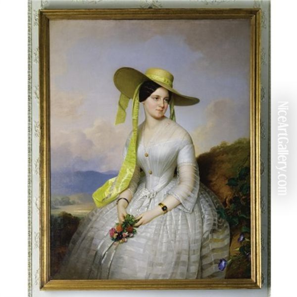 Portrait Of A Lady With A Hat - view 1