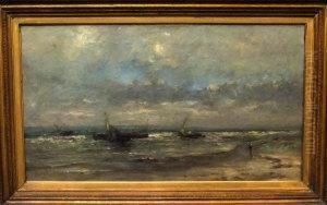 Beaching Fishing Vessels by Louis Artan De Saint-Martin