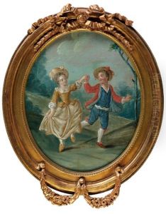 Tanzende Kinder Im Park by Eisen, Charles Joseph Dominique