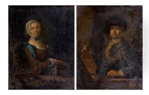Jeune Femme Montrant Une Marmotte Dans Une Boite (+ Portrait D'un Graveur; Pair) Jeune Femme Montrant Une Marmotte Dans Une Boite (+ Portrait D'un Graveur; Pair)
