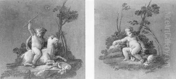 Putto Jouant Avec Une Chevre - view 1