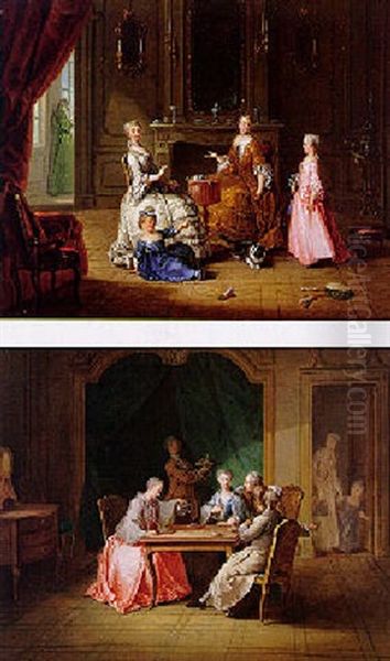 Elegant Interior With Ladies Conversing - view 1