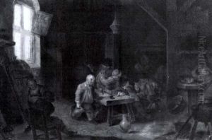 Tavern Scene With Boors Carousing