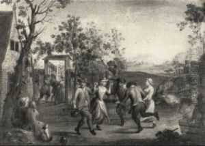 Peasants Dancing Outside An Inn