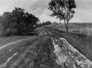 Feldweg In Ackerlandschaft by Wilhelm Eisenblaetter