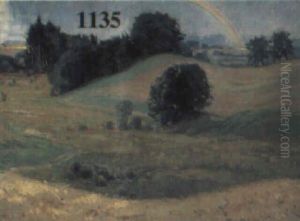 Nach Dem Gewitter - Landschaft Mit Regenbogen