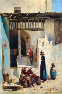 Arabic Scene by Ferencz Franz Eisenhut