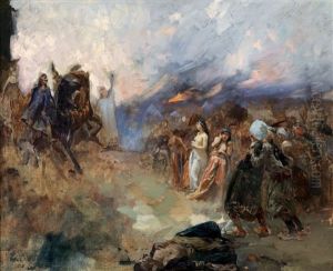 Eine Szene Aus Der Belagerung Von Eger/ungarn