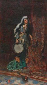 Musicienne Au Harem by Ferencz Franz Eisenhut