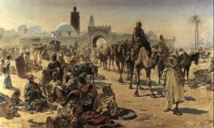 An Arab Slave Market by Ferencz Franz Eisenhut