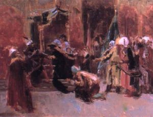 Paying Homage Before The Throne by Ferencz Franz Eisenhut