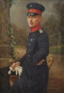 Bildnis Eines Jungen Offiziers In Preusischer Uniform