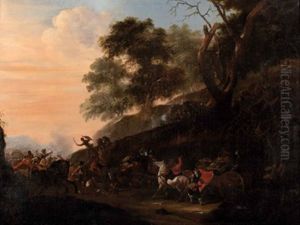 Reitergefecht Aus Den Turkenkriegen by Johann Anton Eismann