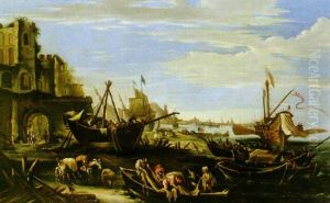 Ruinlandskap Med Hamn Ruinlandskap Med Hamn
