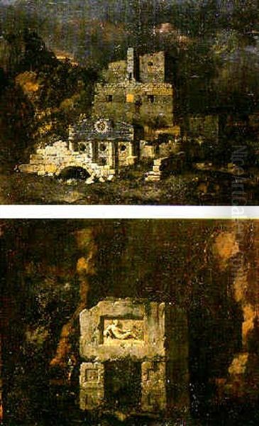 Caprices Architecturaux Aux Ruines De Monuments Antiques - view 1