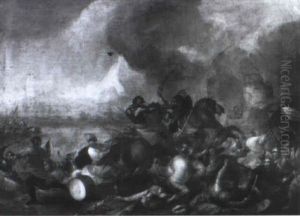 Gefecht Zwischen Christen Und T_rken by Johann Anton Eismann