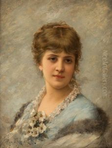 Girl With Apple Blossoms