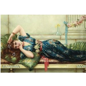 Reclining Odalisque by Emile Eisman-Semenowsky