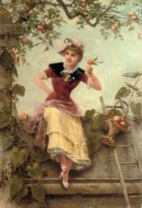 Picking Apples by Emile Eisman-Semenowsky