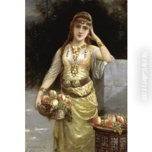 Jeune Fille Aux Fruits by Emile Eisman-Semenowsky